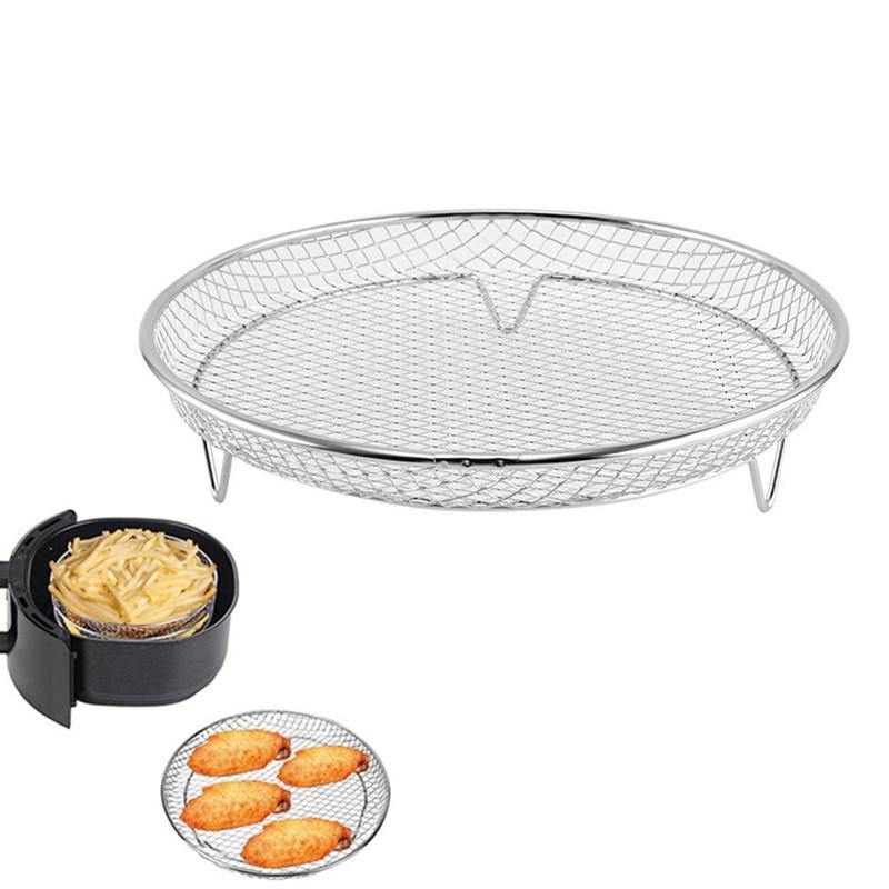 Kitchen Gadgets Air Fryer - ใหม่【ตะแกรงสำหรับหม้อทอดไร้น้ำมัน เหมาะสำหรับหม้อทอดไร้น้ำมัน เตาอบ ตะแกรงสแตนเลสแบบซ้อนกันได้ อุปกรณ์ครัวสำหรับปรุงอาหารหลากหลายชนิด】