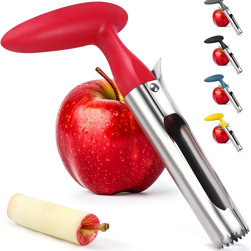 Apple Corer Slicer - เครื่องมือคว้านแกนแอปเปิ้ลในครัวแบบพรีเมี่ยม1ชิ้นคมพิเศษใช้งานง่ายและทำความสะอาดและทนทานเครื่องคว้านแกนผลไม้