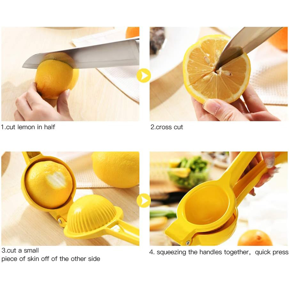Citrus Lemon Squeezer - ที่คั้นน้ำมะนาวแบบมือหมุน เครื่องคั้นน้ำผลไม้แบบมืออาชีพ ที่คั้นน้ำมะนาว ที่คั้นน้ำมะนาวแบบโลหะ อุปกรณ์ครัว