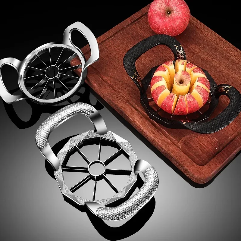 Apple Corer Slicer - มีดตัดผลไม้สแตนเลส, ใบมีด 8/12 ใบ สำหรับปอกแอปเปิ้ล ลูกแพร์