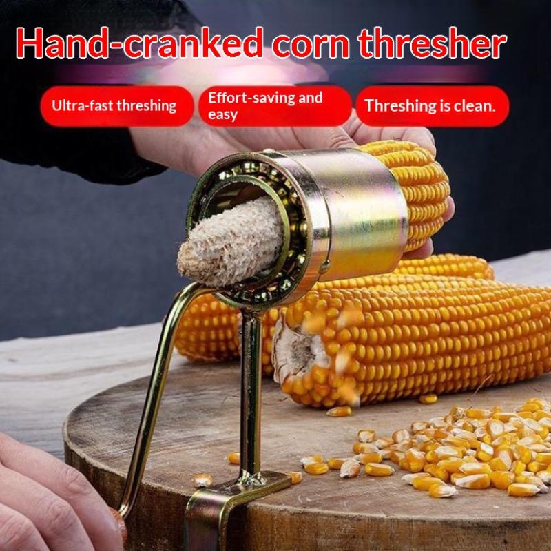 Kitchen Gadgets Everyone Needs - เครื่องปอกเปลือกข้าวโพดแบบหมุนมือ พร้อมที่หนีบ แยกเมล็ดข้าวโพด อุปกรณ์แยกเมล็ดข้าวโพดแบบแมนนวล สำหรับอุปกรณ์ครัว/เครื่องมือ