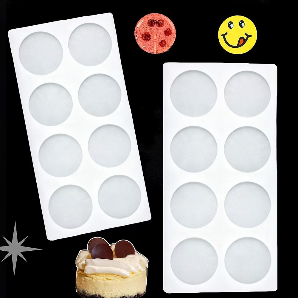 Silicone Mold Baking - แม่พิมพ์ซิลิโคนพลิกน้ําตาลทรงกระบอก 8 ช่อง ใช้สําหรับอบเม็ดมีดเค้กมูส ลูกอม ช็อคโกแลต