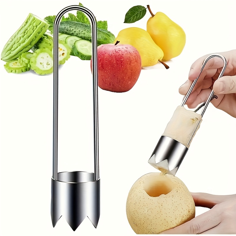 Kitchen Gadgets Everyone Needs - เครื่องมือเอาแกนผลไม้และผักสแตนเลส อุปกรณ์กำจัดเมล็ดพริกหยวก เครื่องมือคว้านแกนแอปเปิลและลูกแพร์ อุปกรณ์ครัว
