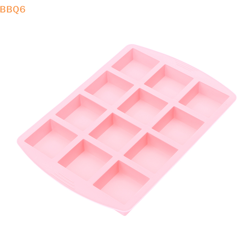 Silicone Mold Baking - แม่พิมพ์ซิลิโคนทรงสี่เหลี่ยม 12 ช่อง 1 ชิ้น สำหรับทำบราวนี่