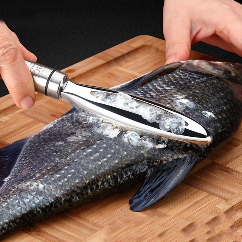 Kitchen Gadgets Everyone Needs - สแตนเลสเกล็ดปลาขูด Graters Fast ลบทําความสะอาด Peeler Scraper
