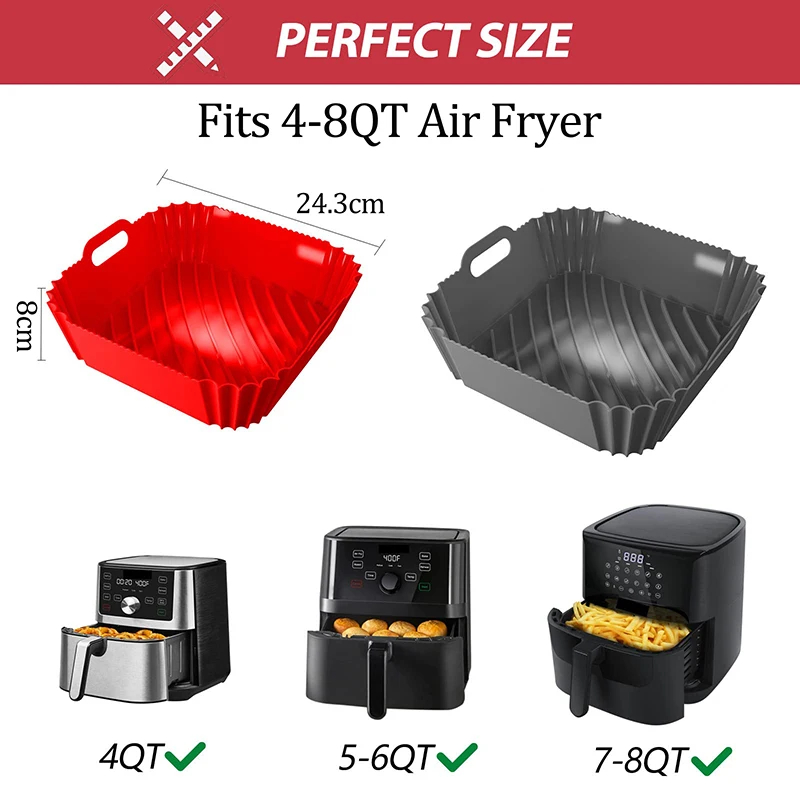 ขนาดใหญ่ Air Fryer ซิลิโคนตะกร - Kitchen Gadgets Air Fryer บทวิจารณ์และราคา