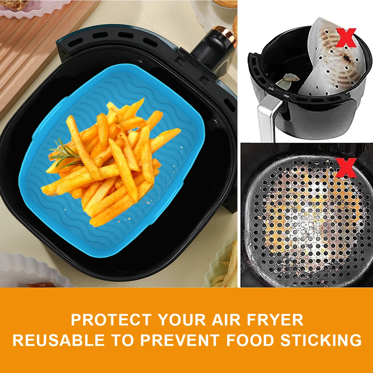 2Pcs Air FryerซิลิโคนสําหรับNi - Kitchen Gadgets Air Fryer บทวิจารณ์และราคา