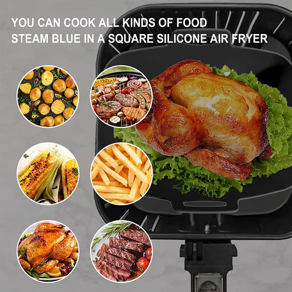 2Pcs Air FryerซิลิโคนสําหรับNi - Kitchen Gadgets Air Fryer บทวิจารณ์และราคา