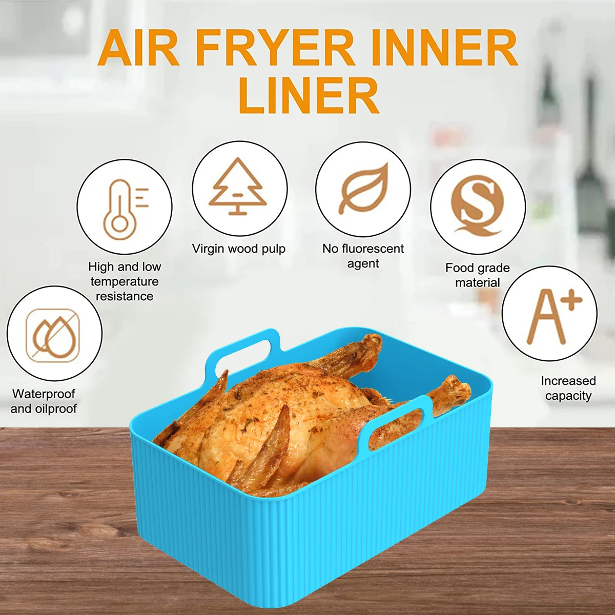 2Pcs Air FryerซิลิโคนสําหรับNi - Kitchen Gadgets Air Fryer บทวิจารณ์และราคา