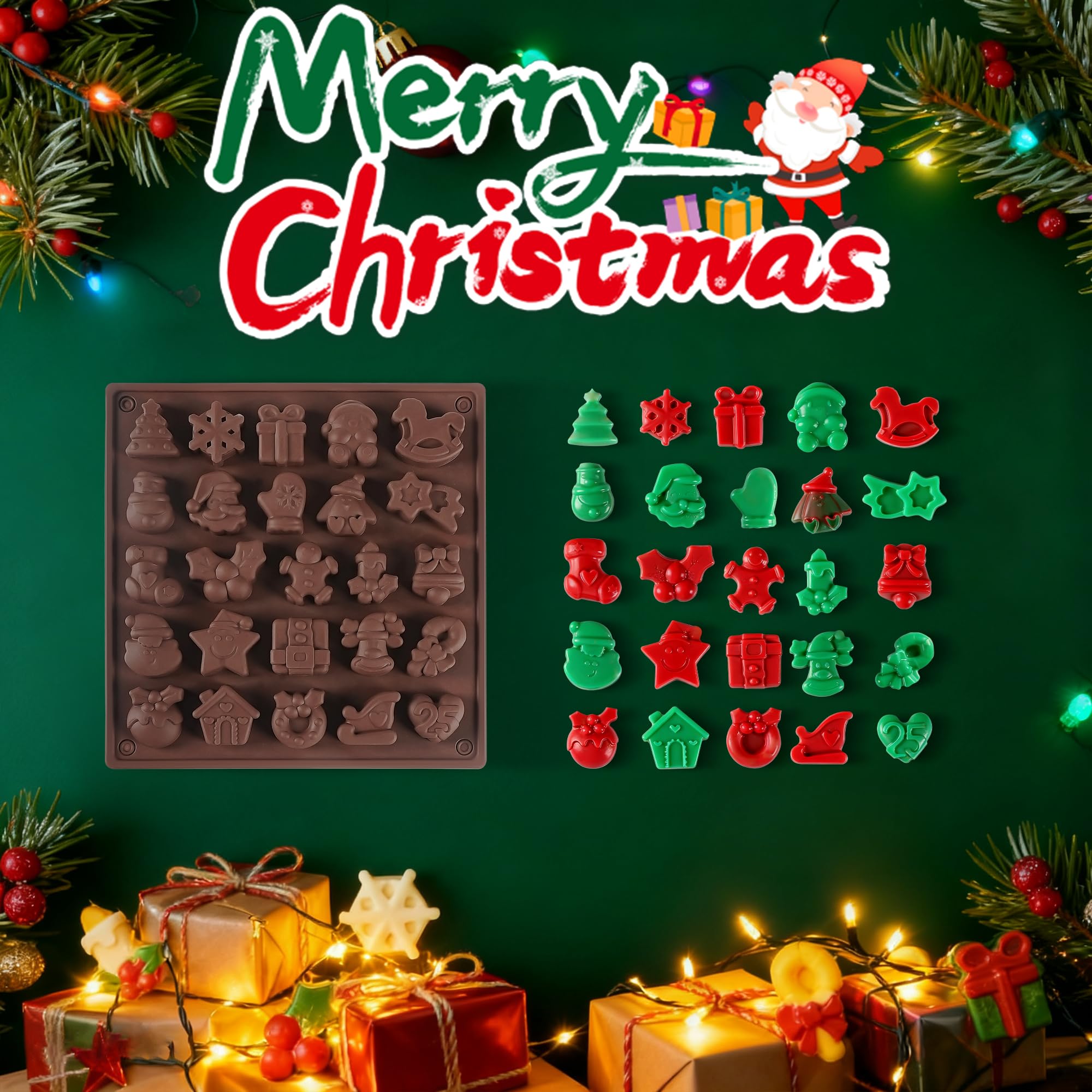1-2 ชิ้นแม่พิมพ์ซิลิโคนคริสต์ม - Silicone Mold Baking บทวิจารณ์และราคา