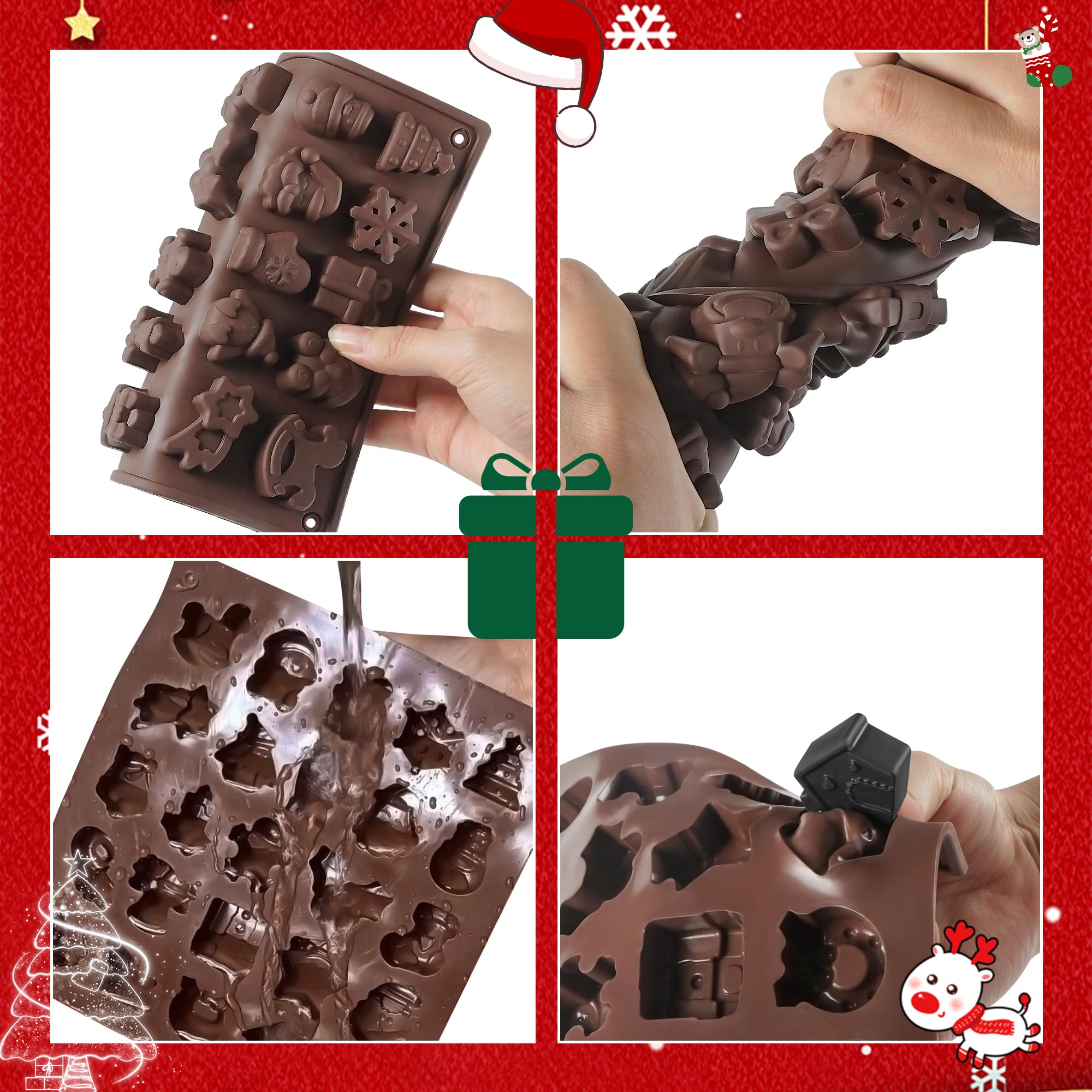 1-2 ชิ้นแม่พิมพ์ซิลิโคนคริสต์ม - Silicone Mold Baking บทวิจารณ์และราคา