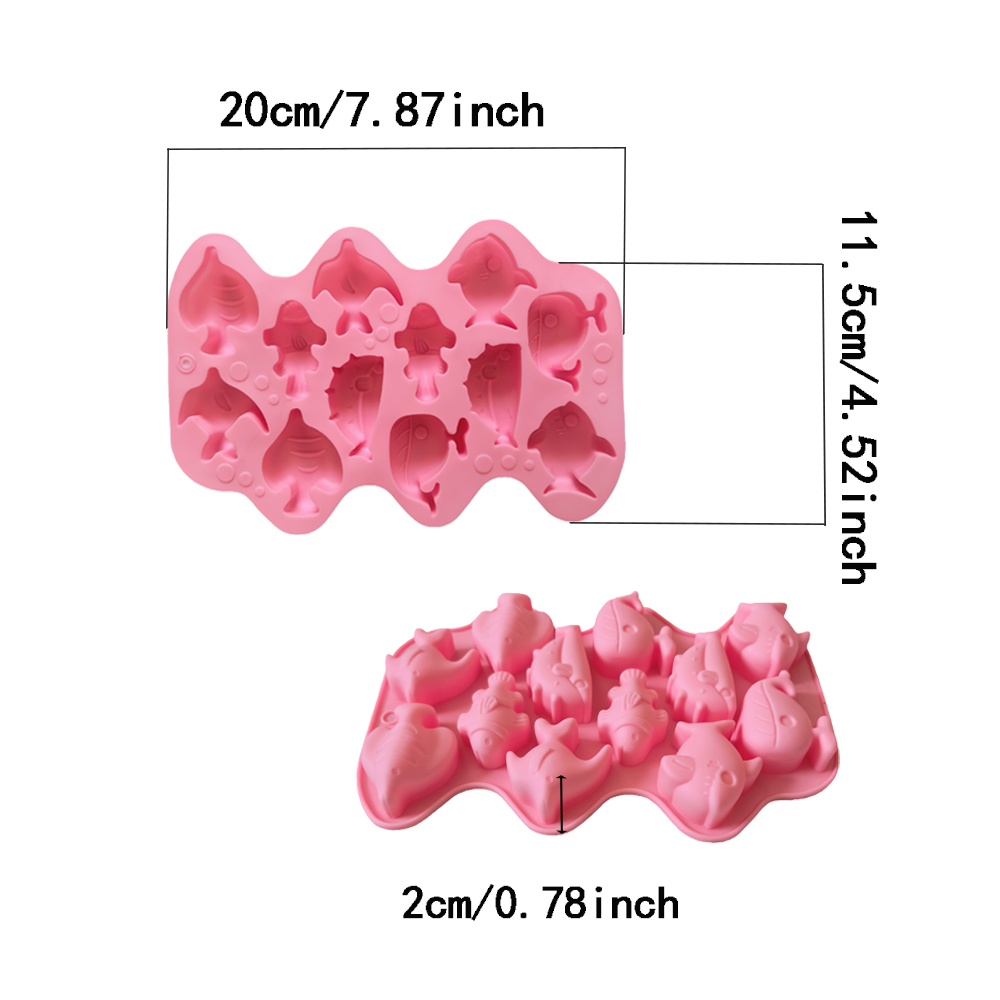 แม่พิมพ์ซิลิโคนรูปปลาขนาดเล็ก  - Silicone Mold Baking บทวิจารณ์และราคา