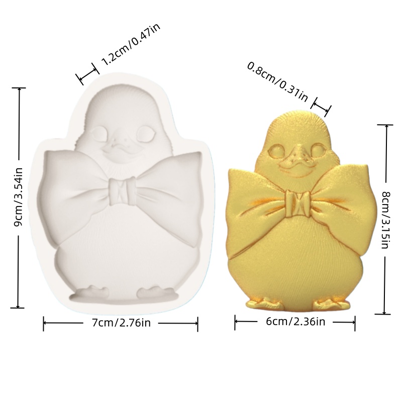 แม่พิมพ์ลูกเป็ดพร้อมโบว์ผูกคอ, - Silicone Mold Baking บทวิจารณ์และราคา