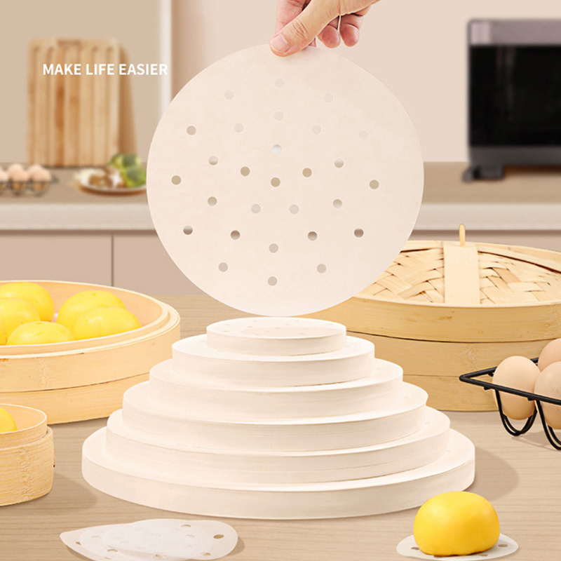 50pcs ไม้ไผ่ Steamer Papers Di - Kitchen Gadgets Air Fryer บทวิจารณ์และราคา
