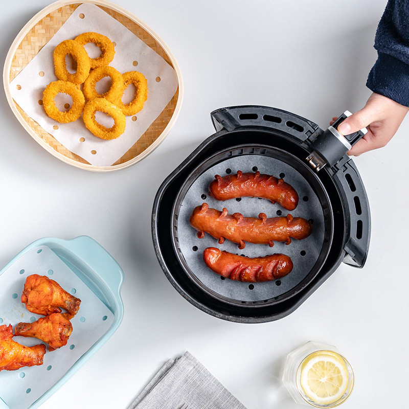 50pcs ไม้ไผ่ Steamer Papers Di - Kitchen Gadgets Air Fryer บทวิจารณ์และราคา