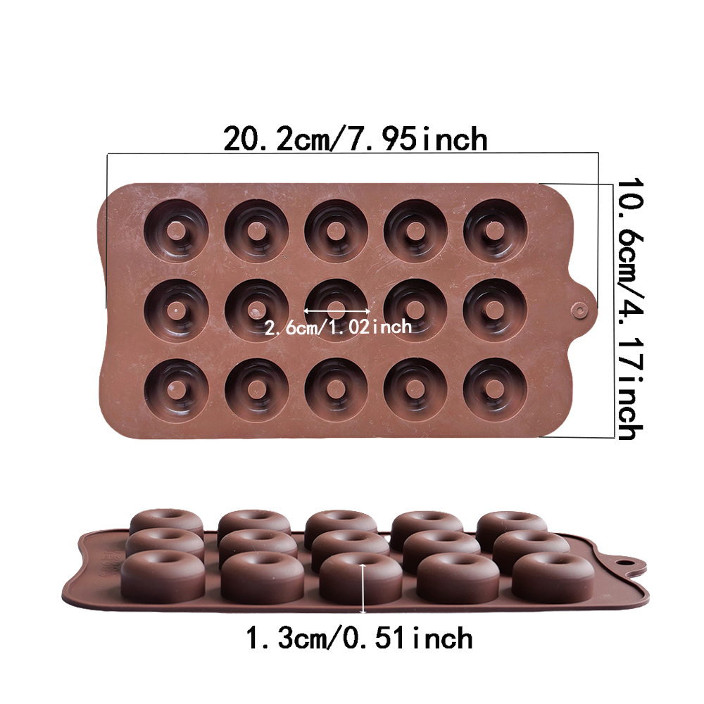 1 PC 15 หลุมโดนัทรูป DIY แม่พิ - Silicone Mold Baking บทวิจารณ์และราคา
