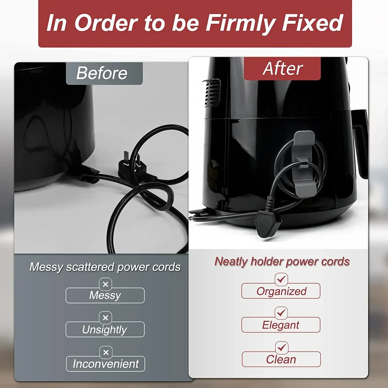 ที่รัดสายไฟ ที่เก็บสายไฟ คลิปห - Kitchen Gadgets Air Fryer บทวิจารณ์และราคา