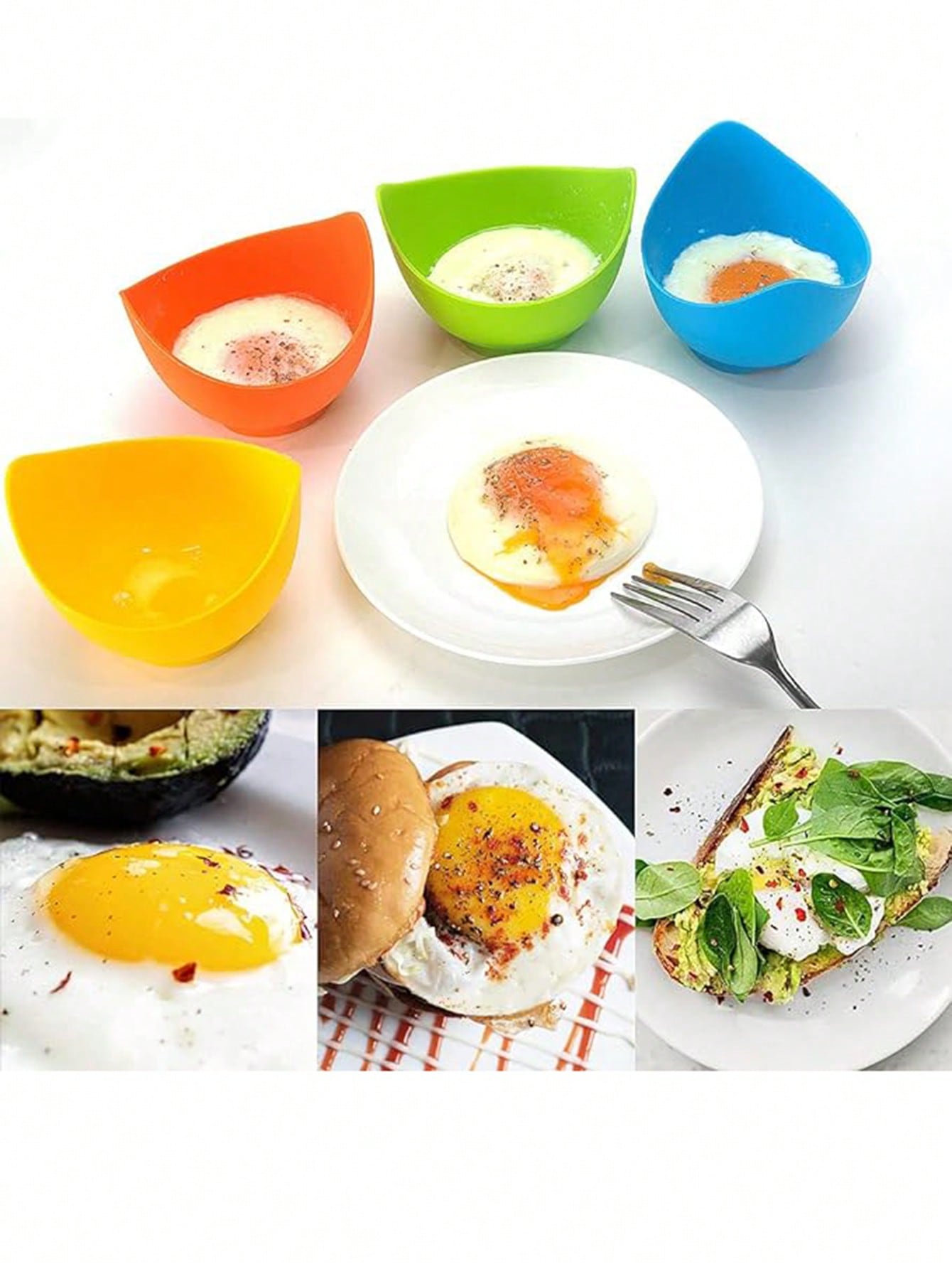 แม่พิมพ์ไข่ต้ม 4 ชิ้น สีสุ่ม ถ - Kitchen Gadgets Air Fryer บทวิจารณ์และราคา
