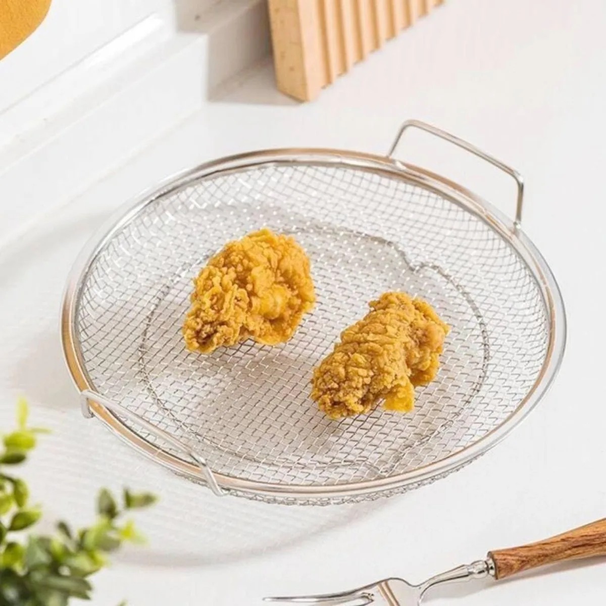 ตะแกรงกรองน้ำมันสแตนเลสสำหรับห - Kitchen Gadgets Air Fryer บทวิจารณ์และราคา